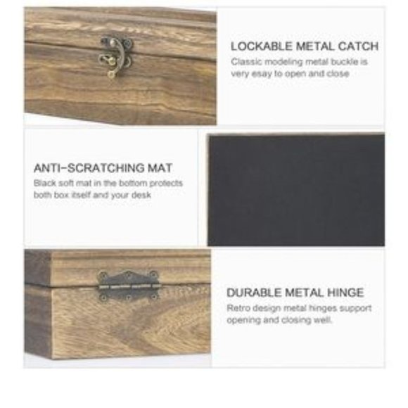 NEW 6 Slot Wood Box Watch Organizer​ - Picture 3 of 6